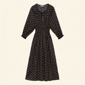 DÔEN Delfina Dress in Delphinum Floral Maxi Dress